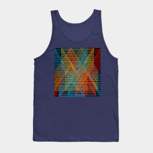 Optical Illusion Abstract Geometric Texture Tank Top